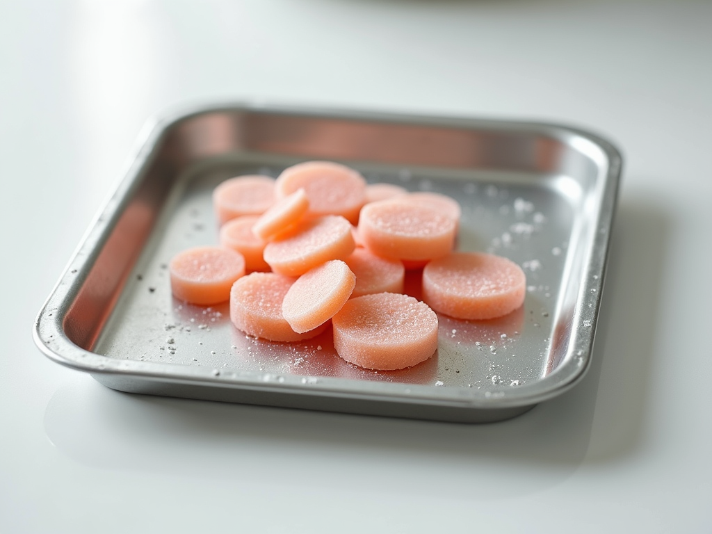 Various pieces of chewing gum